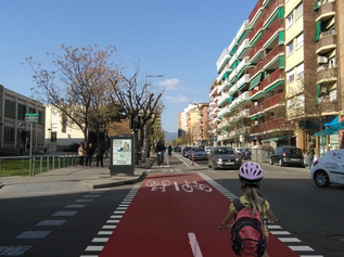 Carril bici al carrer Roger de Flor - Lluís Companys